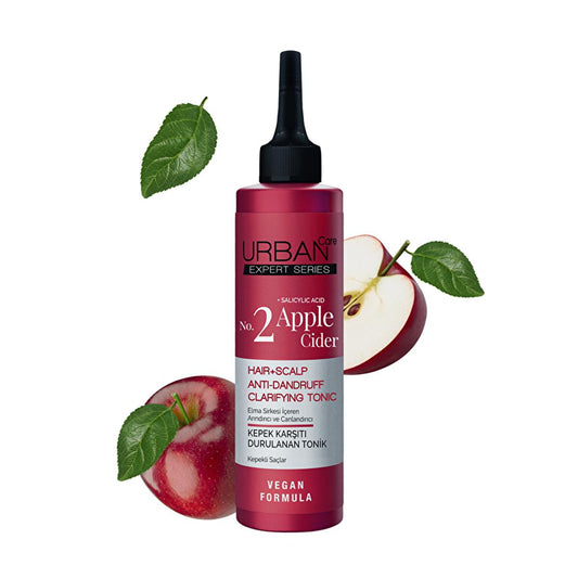 Tonic capillaire antipelliculaire Urban Care au vinaigre de cidre et à l'acide salicylique - Soin du cuir chevelu naturel et végétalien