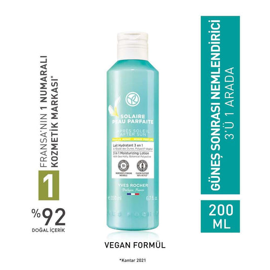 Yves Rocher Solaire Peau Parfaite After Sun Body Lotion - Moisturizing, Tan Prolonging, and Nourishing for Post-Sun Exposure Skin Care