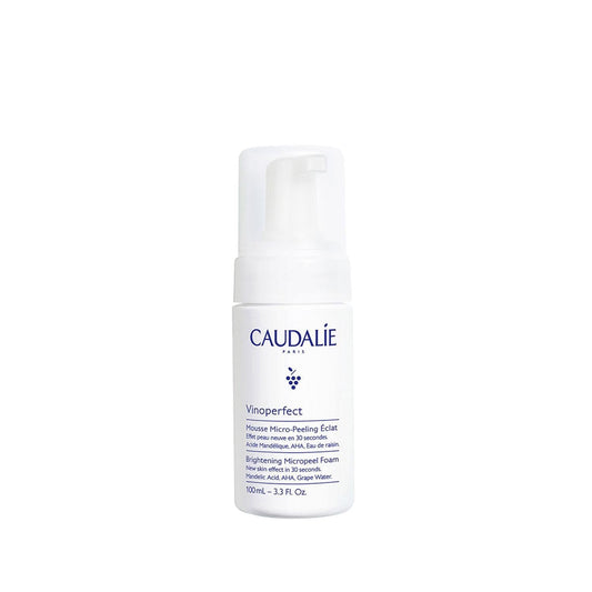 Caudalie Vinoperfect: Brightening Micropeel Cleansing Foam - Radiance Boosting, Gentle Exfoliating, Dark Spot Removal - 100ml