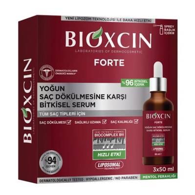 Sérum capilar Bioxcin Forte - Tratamiento anticaída para la pérdida intensa de cabello, 3x50ml