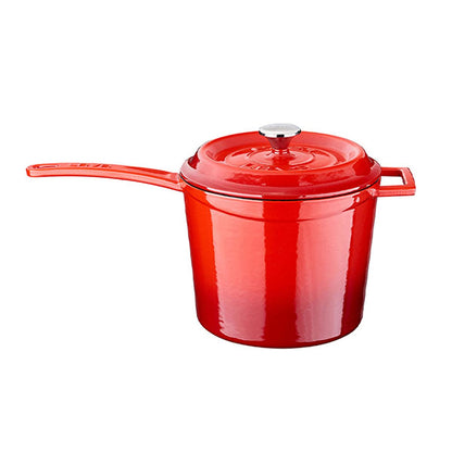 Cazo de hierro fundido LAVA - 18 cm, revestimiento esmaltado, utensilio de cocina duradero para el hogar