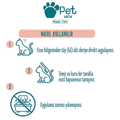 Huile de soin naturelle à l'huile d'argan Pet Love pour chiens et chats - Nourrit le pelage et la peau, toilettage facile, 5 x 1 ml