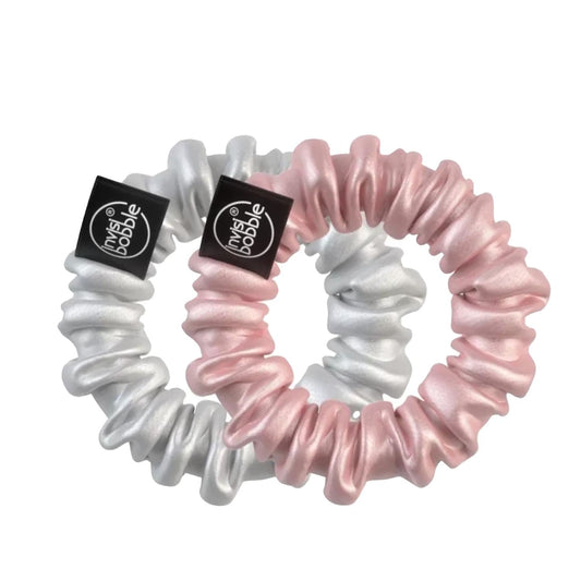 Accessoires pour cheveux Invisibobble Sprunchie Slim Bella Chrome - Élastiques élégants et doux pour cheveux longs