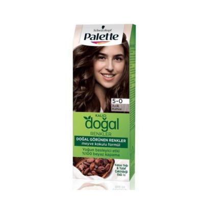 Palette Natural Colors Light Brown Hair Dye: Long Lasting 5-0 Permanent Color with Micro Oils for Shine & Deep Care