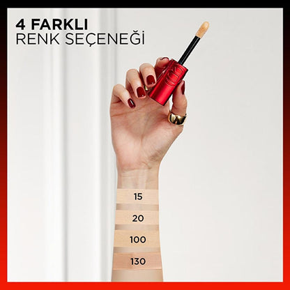 L'Oréal Paris Skin Ink : Fond de teint liquide haute couvrance longue tenue 48h - Formule légère, respirante et sans transfert