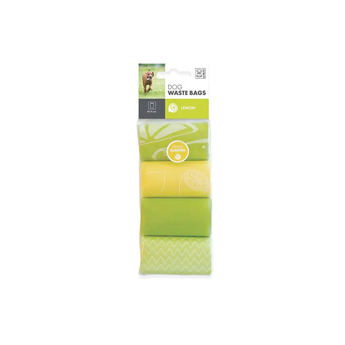 M-Pets Lemon Scented Waste Bags Leak-Proof 120 Count