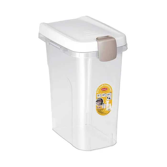 Contenedor de almacenamiento para comida de mascotas Stefanplast Clear de 15 litros