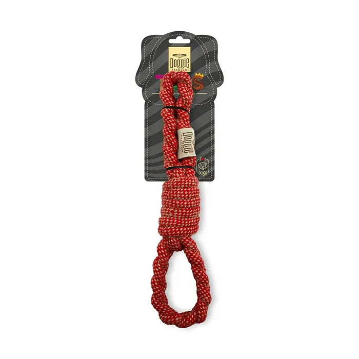 Jouet pour chien en corde de coton en forme de huit pour jeu actif 35 cm