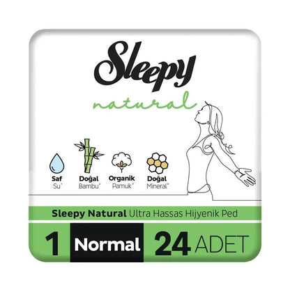 Sleepy Natural Normal Sanitary Pads for Daily Comfort 24 Pack