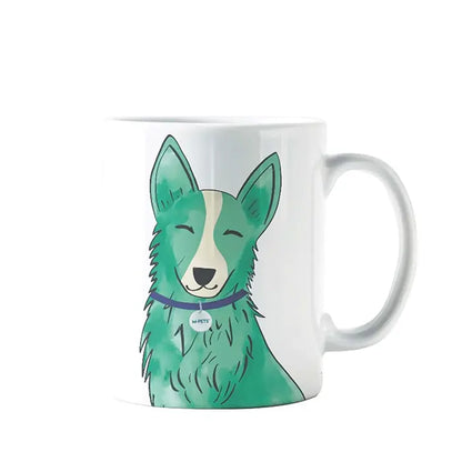 Taza M-Pets Petjoy Luna Verde con ilustraciones de perros 350ml