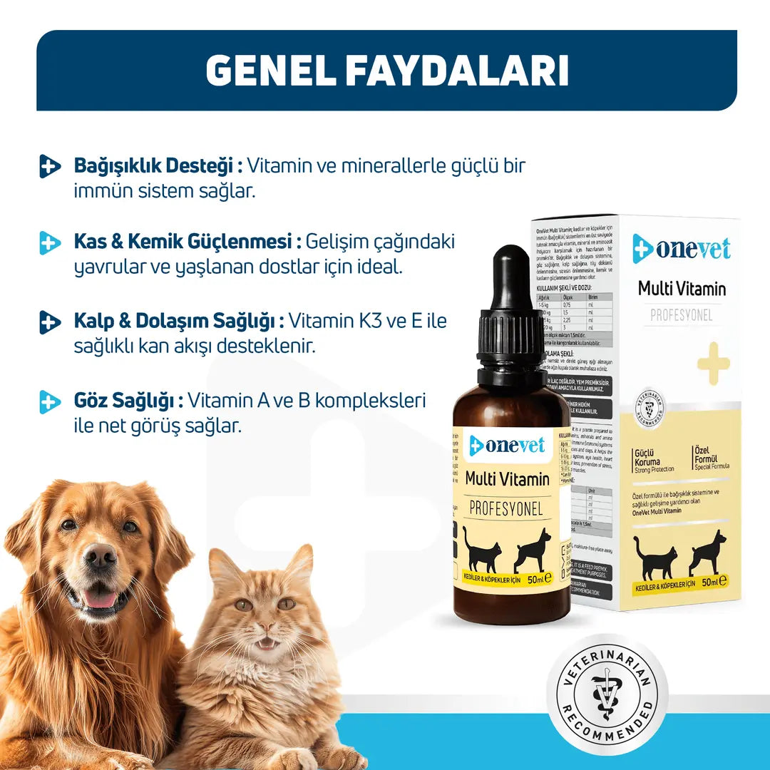 Onevet Multi Vitamin Immune & Growth Support Drops for Pets 30ml