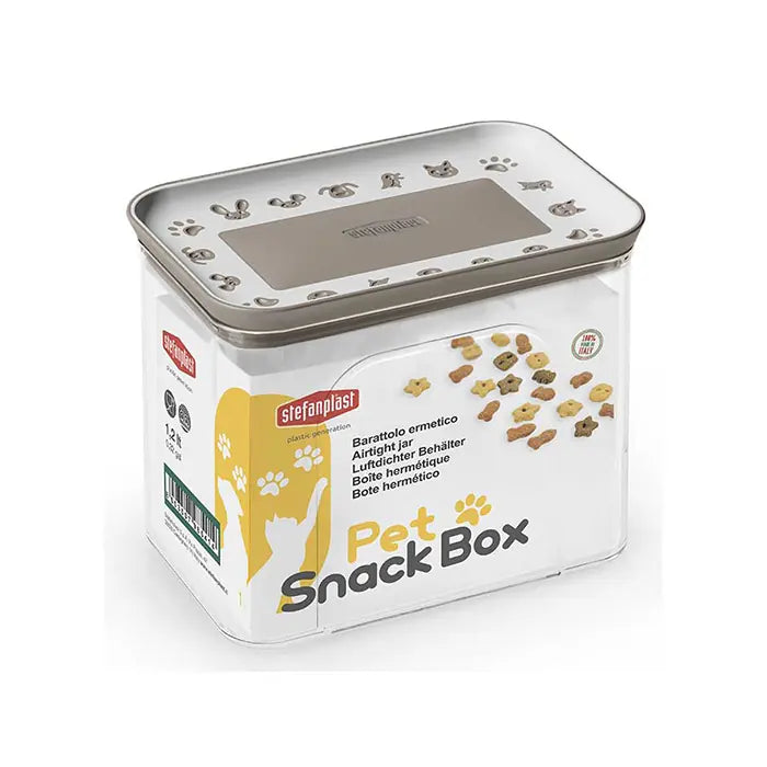 Stefanplast Rectangular Snackbox Food Container Grey 1.2L