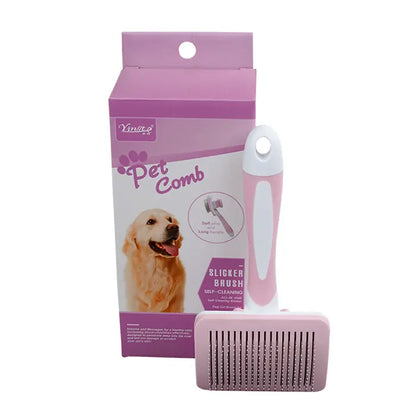 Brosse démêlante rétractable Orijin Yingte pour chats et chiens, rose, petite