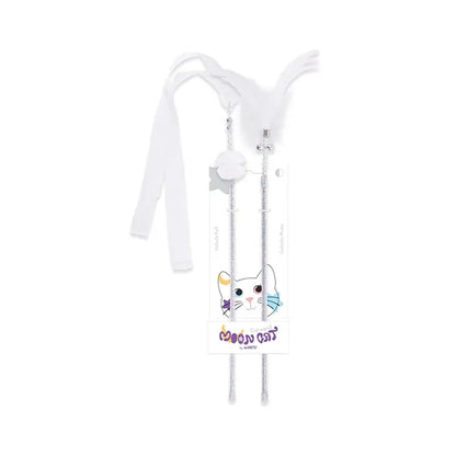 M-Pets Mooncat Jouet Canne à chat interactif Ensemble de 2 pièces Blanc