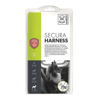Harnais pour chien 2-en-1 M-Pets Secura pour le voyage et la promenade, grande taille