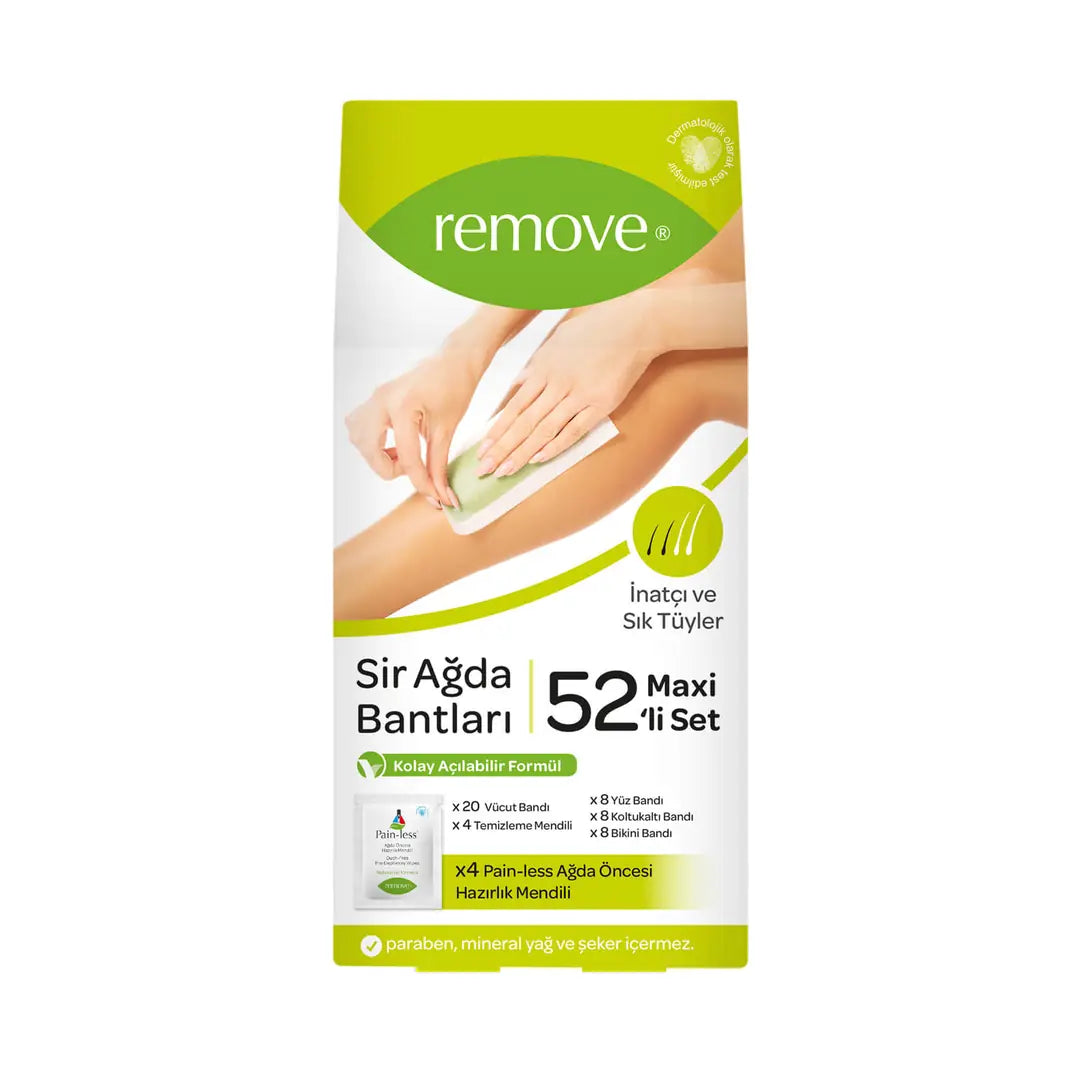 Remove Wax Strips for Stubborn & Thick Hair 52-Pack