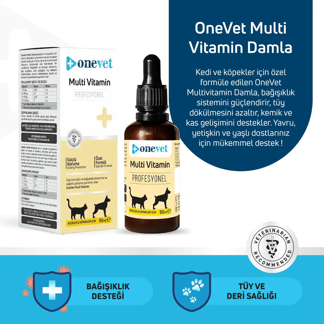 Onevet Multi Vitamin Immune & Growth Support Drops for Pets 30ml