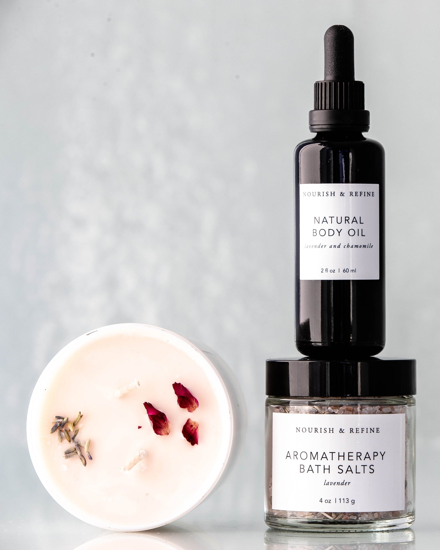 Nourish and Refine Stay In Luxury Bath Set Organic Bath Sets Nourish and Refine