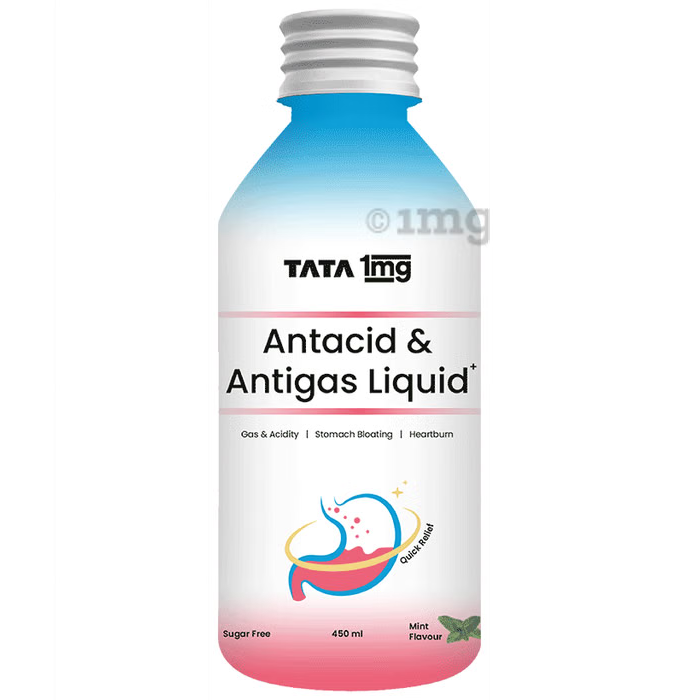 Tata 1mg Antacid & Anti-Gas Liquid Fast Relief for Heartburn & Gas 200ml Medicine & Drugs Pasteur Pharmacy