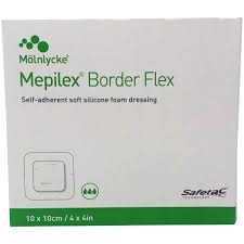 Mepilex Border 4x4 Adhesive Foam Dressing with Safetac Technology 5 ct Box First Aid Pasteur Pharmacy