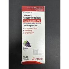 Children's Acetaminophen Oral Suspension (Grape Flavor - 4 fl oz) Health Care Pasteur Pharmacy