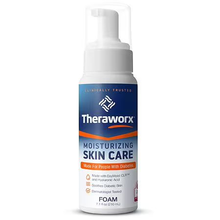 Theraworx Diabetic Moisturizing Skin Care Foam - 7.1 fl oz Skin Care Product Pasteur Pharmacy