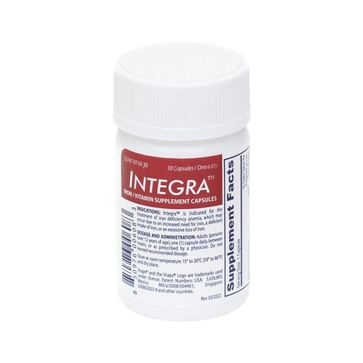 Integra Iron & Vitamin Supplement Capsules 30ct Vitamins & Supplements Pasteur Pharmacy