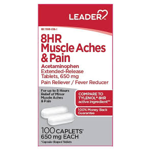LDR® 8-Hour Muscle Ache & Pain Relief – 650 mg (100 Caplets) Acetaminophen Pasteur Pharmacy