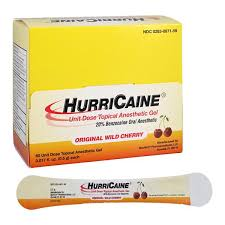 HurriCaine® 20% Benzocaine Topical Anesthetic – 60 Unit Dose Swabs (Wild Cherry) Health Care Pasteur Pharmacy