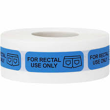 "FOR RECTAL USE ONLY" Safety Label / Warning Medical Supplies Pasteur Pharmacy