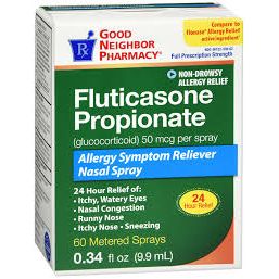 GNP Fluticasone Propionate Nasal Spray, 50 mcg, 24-Hour Allergy Relief Medicine & Drugs Pasteur Pharmacy