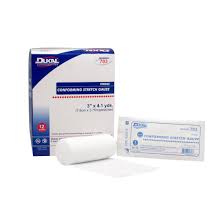 DUK Sterile Conforming Stretch Gauze Bandage Roll, 3" x 4.1 Yards (Case of 12) Medical Tape & Bandages Pasteur Pharmacy