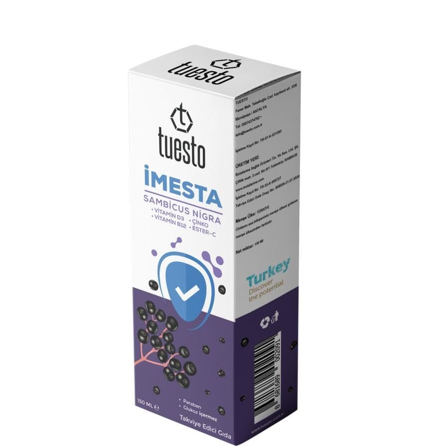 Imesta Sambucus Nigra Liquid Supplement with Vitamin C & D3 150ml