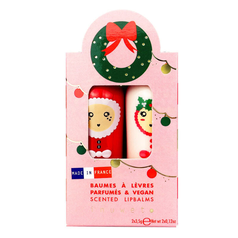 Duo de baumes à lèvres Inuwet Bow Figure Mangue & Barbe à papa 2x3,5g