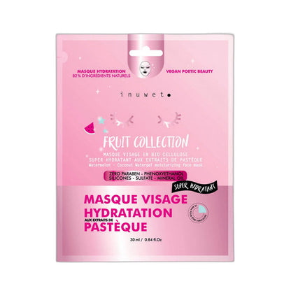 Masque visage hydratant à la pastèque Inuwet pour une peau éclatante 30 ml