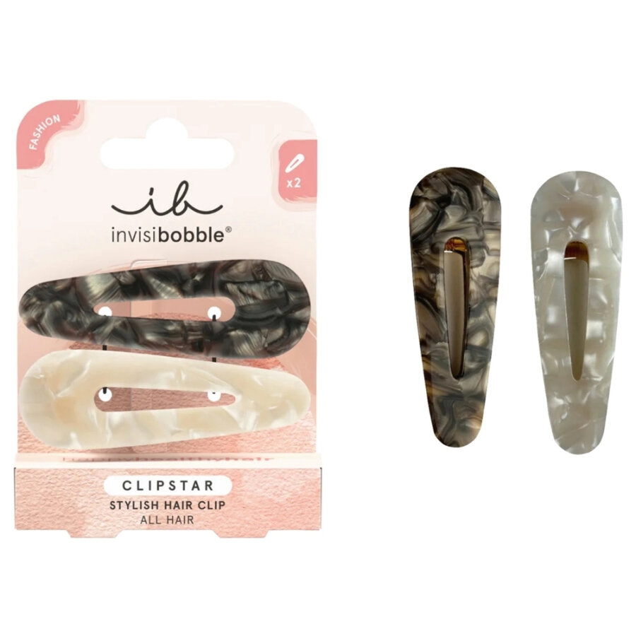 Lot de 2 pinces à cheveux Invisibobble Clipstar pour une coiffure sécurisée