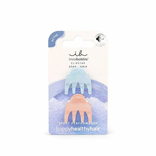 invisibobble Clipstar S Gym Buddy Pinces à cheveux fixation forte Lot de 2