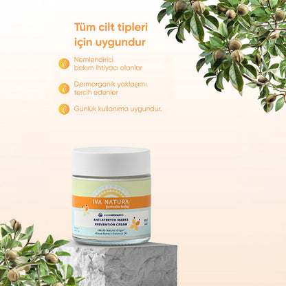 Crème de soin anti-vergetures Iva Natura pour l'élasticité de la peau 100 ml