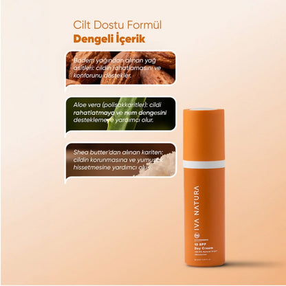 Crème de jour hydratante SPF10 Iva Natura, soin hydratant quotidien 50 ml
