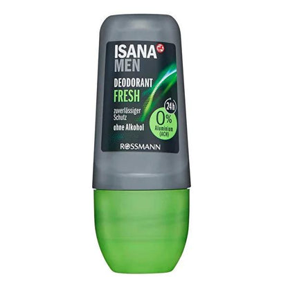 Desodorante roll-on Isana para piel sensible - 24 horas de protección, natural y ecológico