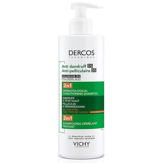 Shampooing antipelliculaire et hydratant 2 en 1 Vichy Dercos - 390 ml - Soin du cuir chevelu