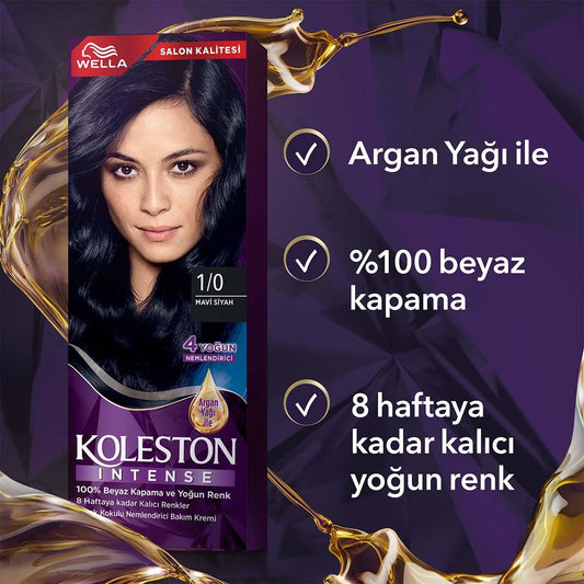 Coloration capillaire Wella Koleston Intense - Longue durée, hydratante, couverture 100 % des cheveux blancs