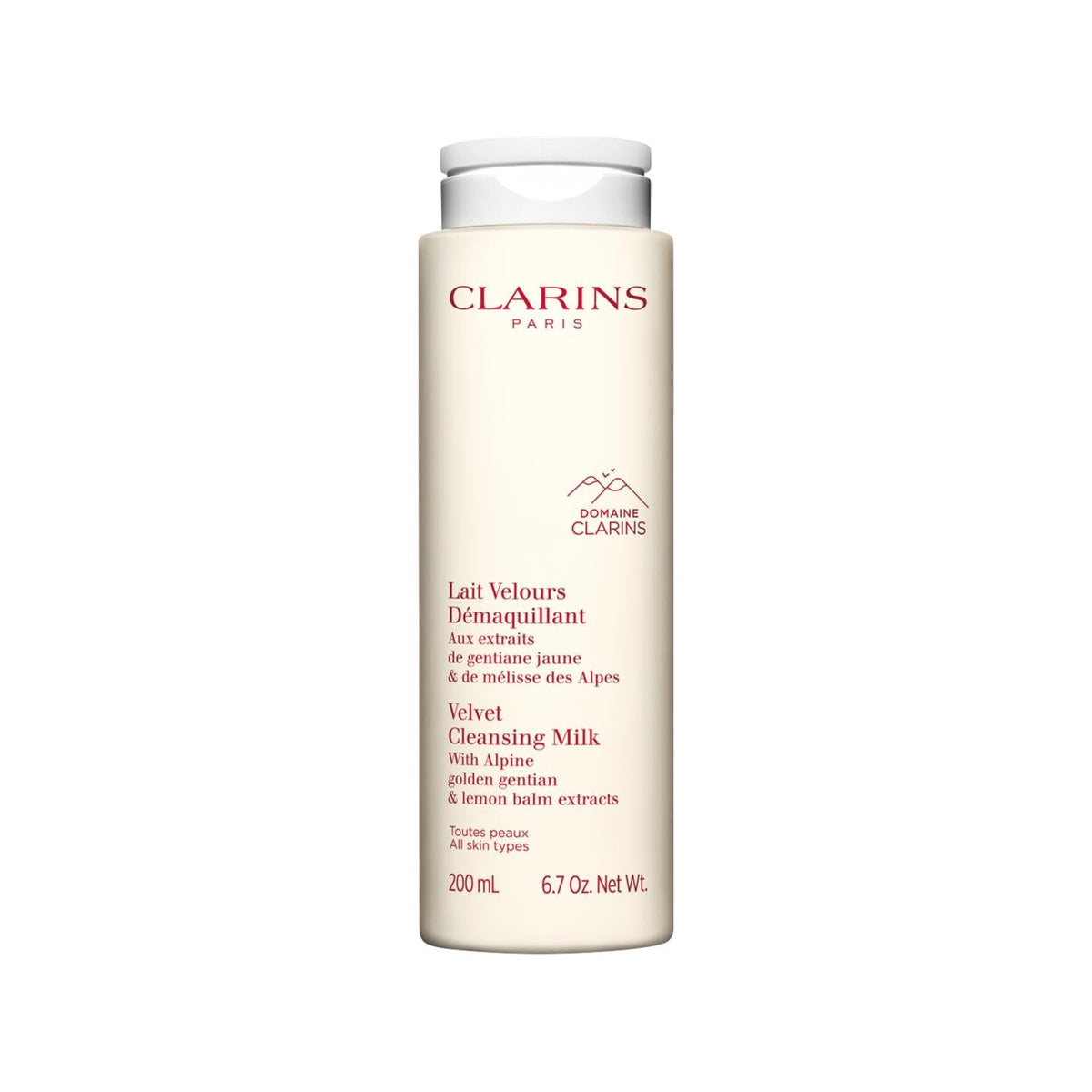 Clarins Velvet Cleansing Milk: Gentle & Hydrating Face Wash for Dry & Sensitive Skin | Effectively Removes Makeup & Impurities