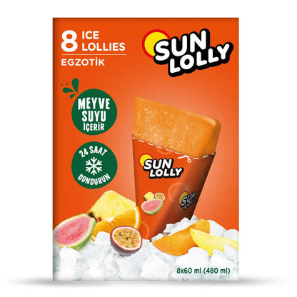 Sun Lolly Helados de agua sabor frutas exóticas 8x60 ml