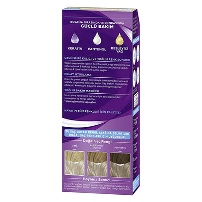 Tinte para el cabello Palette 10-1 - Rubio cenizo claro con fórmula de triple cuidado para entusiastas de la belleza | 4.2 fl. oz.