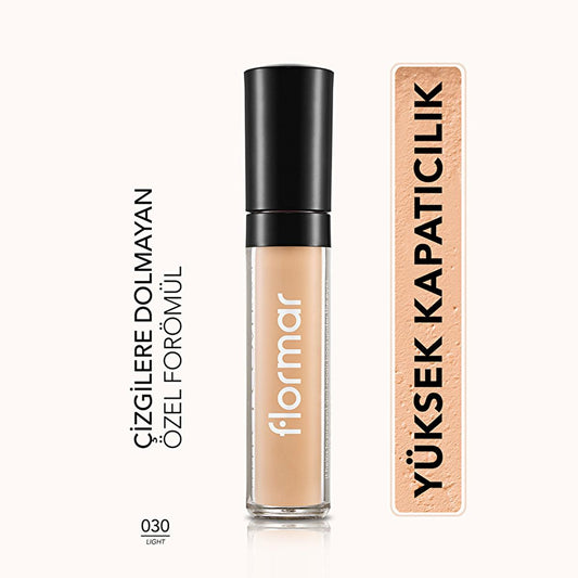 Corrector Líquido Flormar Perfect Coverage - Acabado natural, cobertura media, fórmula ligera