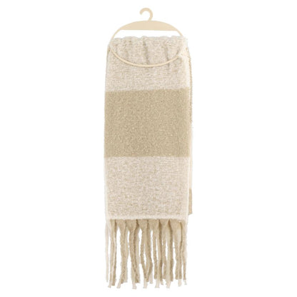 Pañuelo cuadrado a cuadros color crema y beige Eklips
