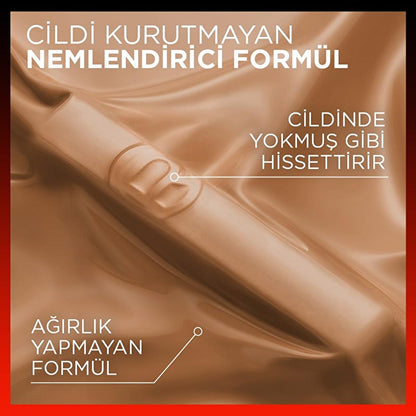 Base de maquillaje líquida L'Oreal Paris Skin Ink de cobertura total y larga duración de 48H: ligera, resistente a la transferencia, correctora de rojeces - subtono neutro