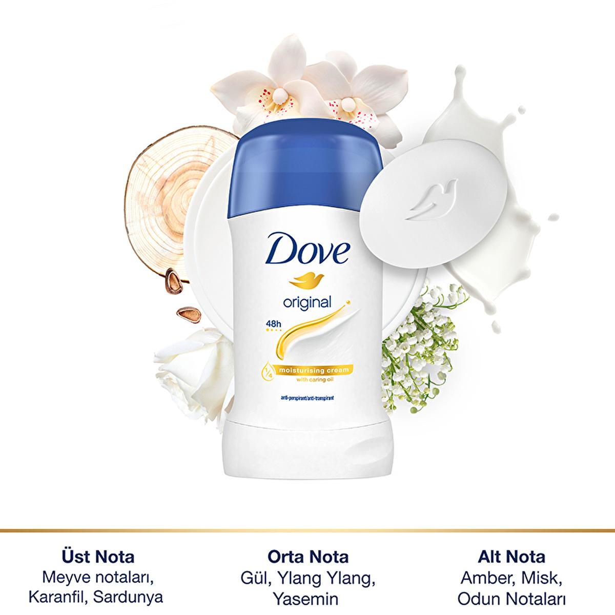 Dove Antiperspirant Deodorant Stick for Women - 48 Hour Protection, Moisturizing & Alcohol-Free - Original Scent