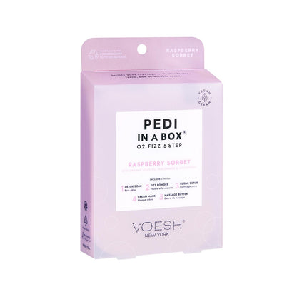 Kit 5 étapes Voesh New York Pedi In A Box O2 Fizz Framboise